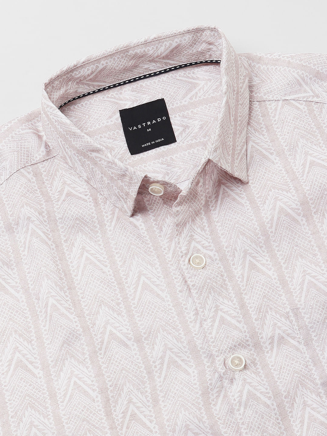 Picturesque Beige Printed Shirt