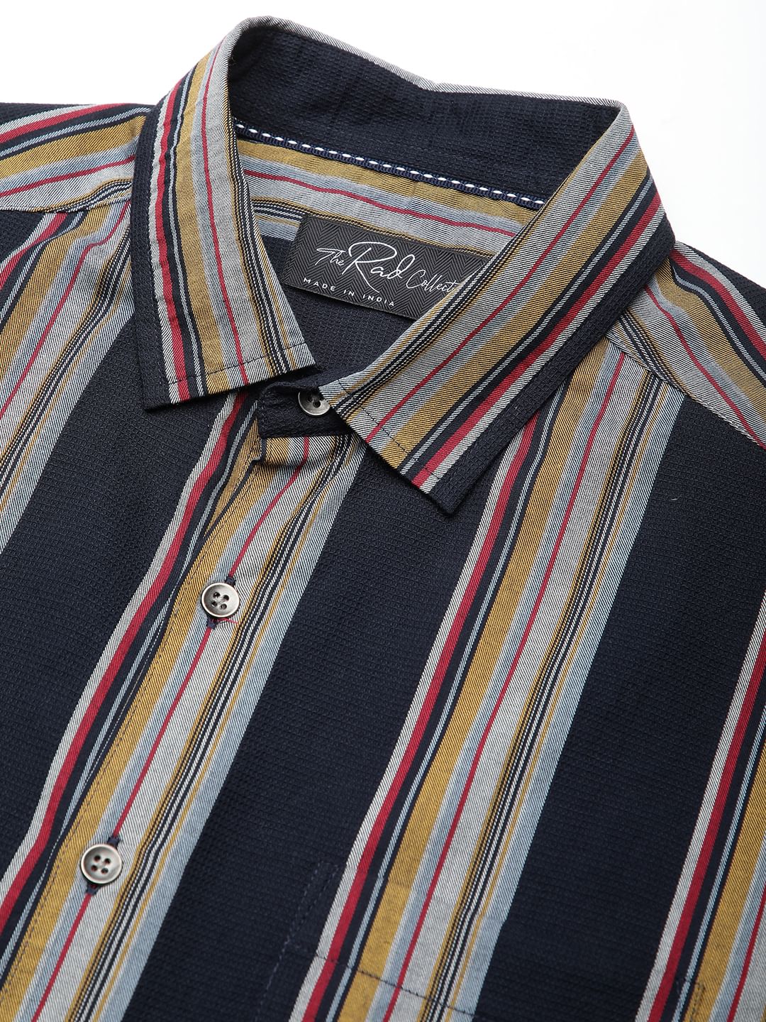 Urbane Navy Line Striped Shirt
