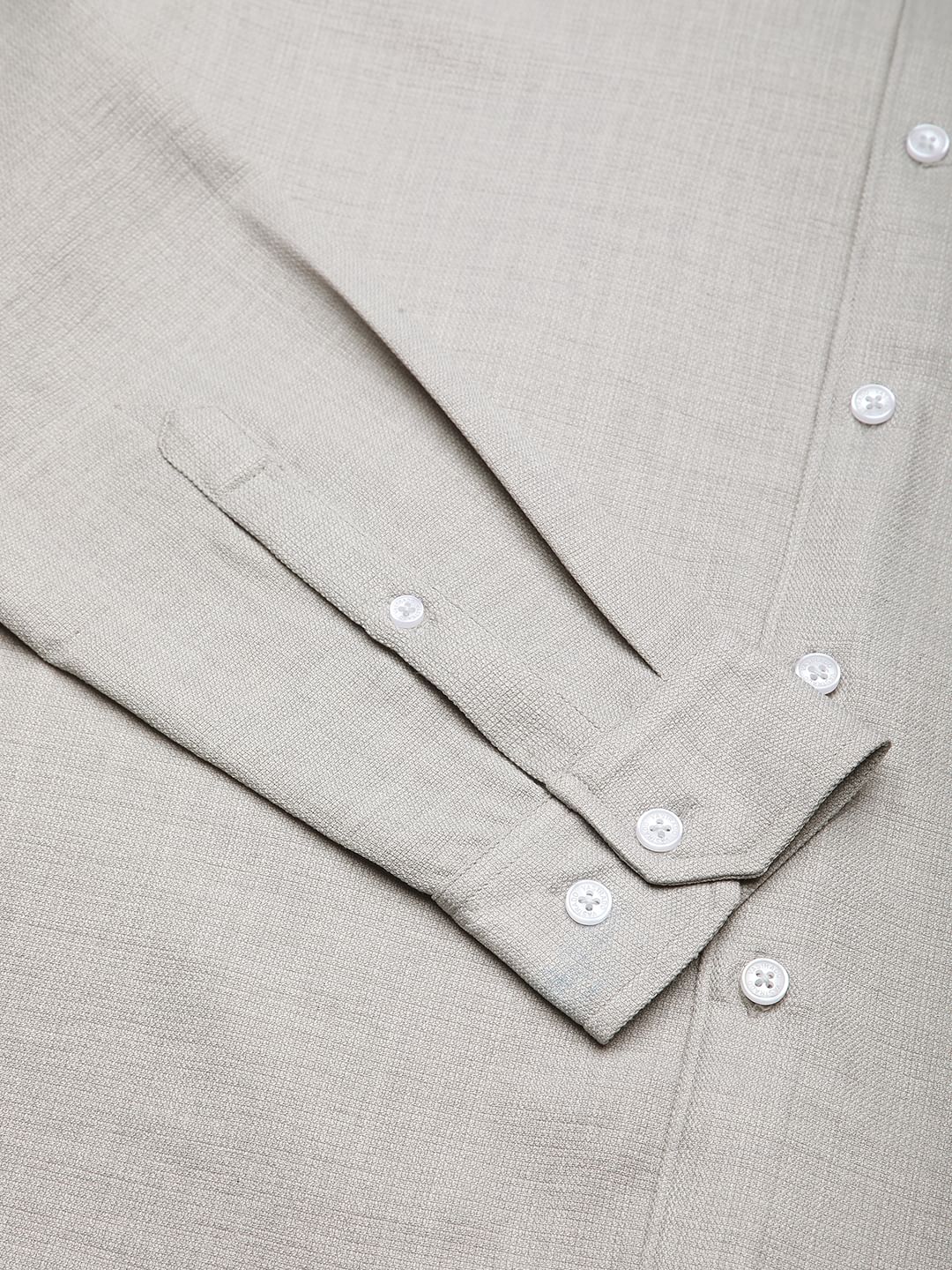 Solid Cloud Grey Linen Shirt