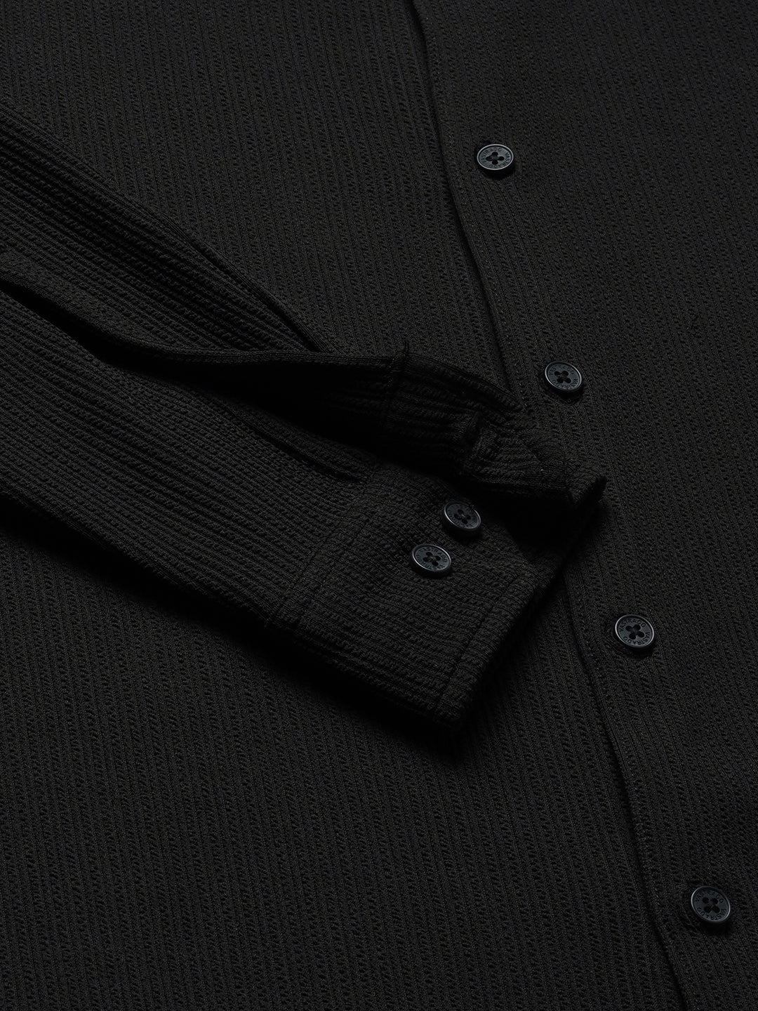 Jade Black Textured Shirt
